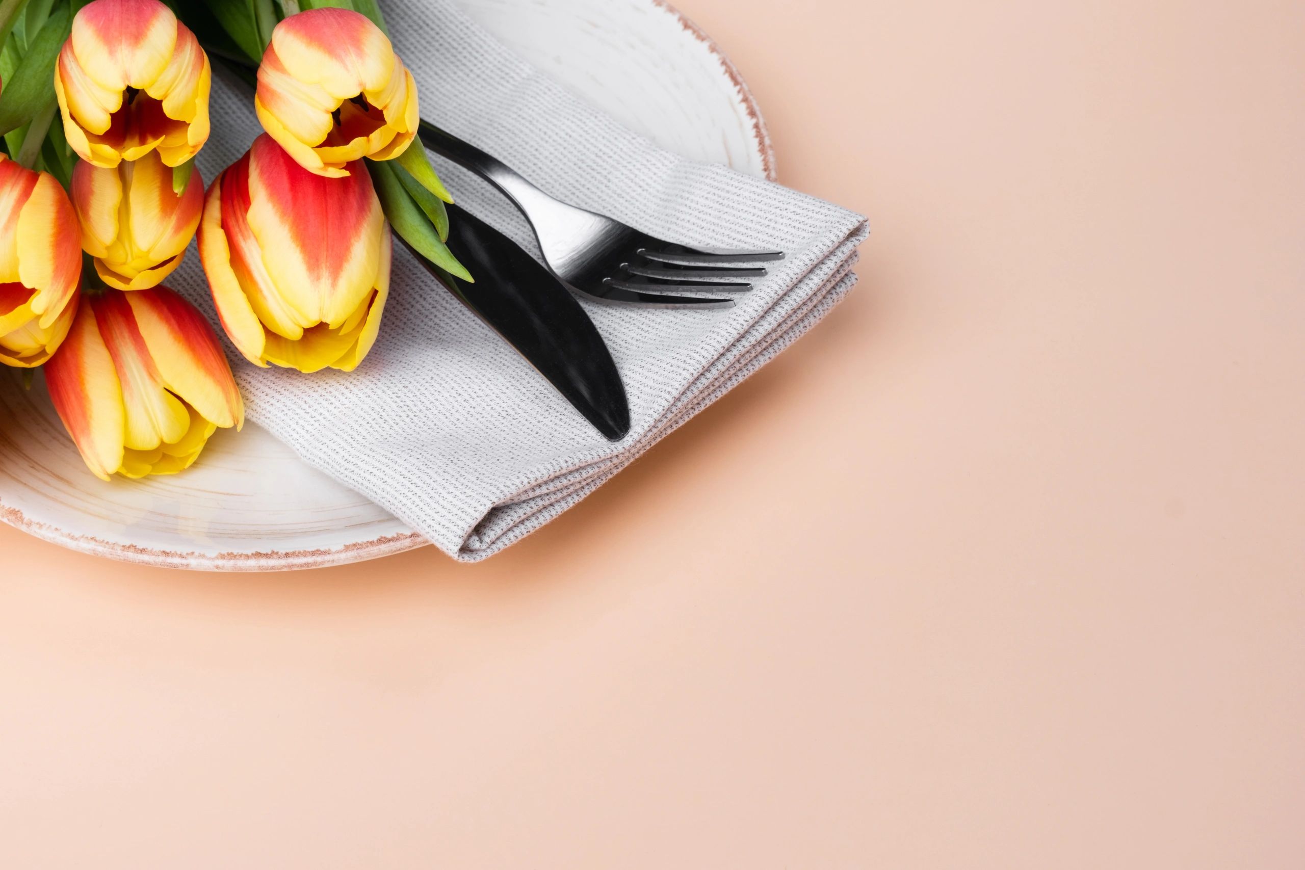 Elegant restaurant table styling for premium menu presentation