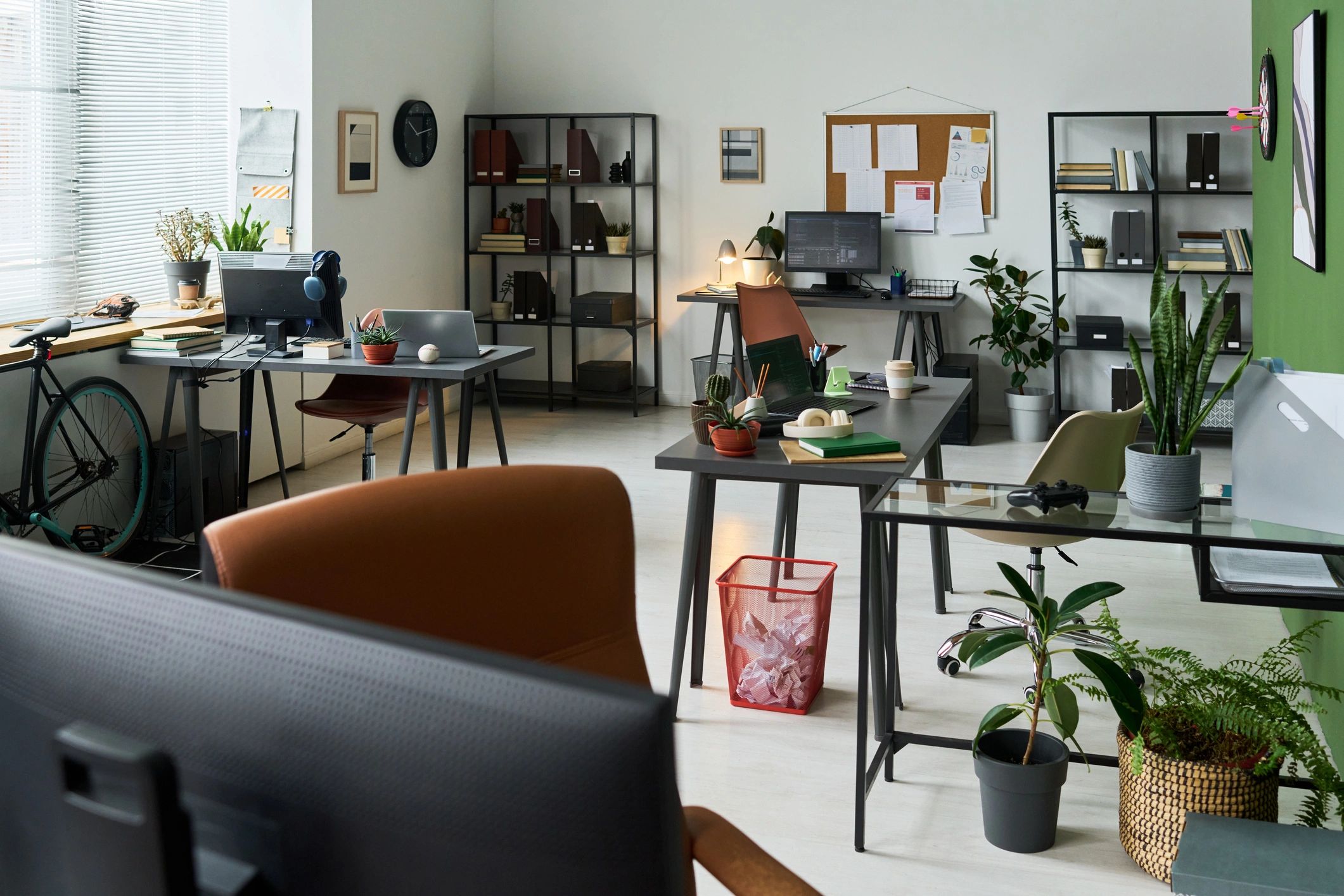 Modern office workspace representing retail client