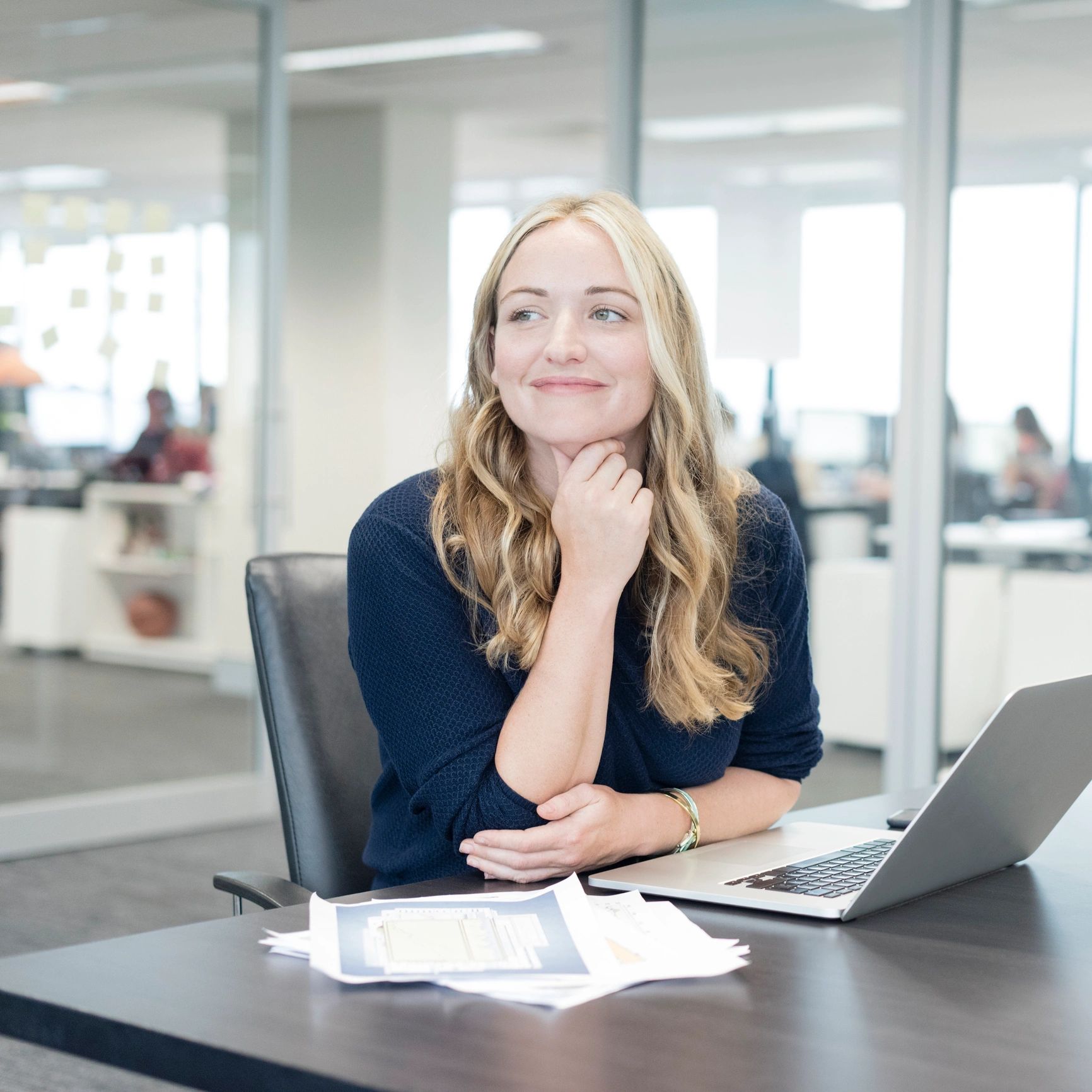Business client portrait in office